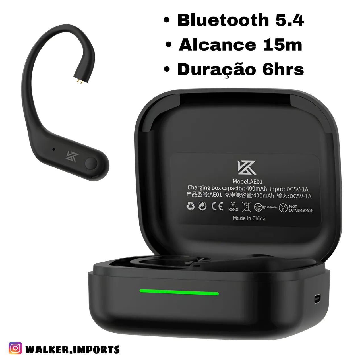 KZ AE01 Adaptador Bluetooth - Novo Caixa Lacrada - Foto 2