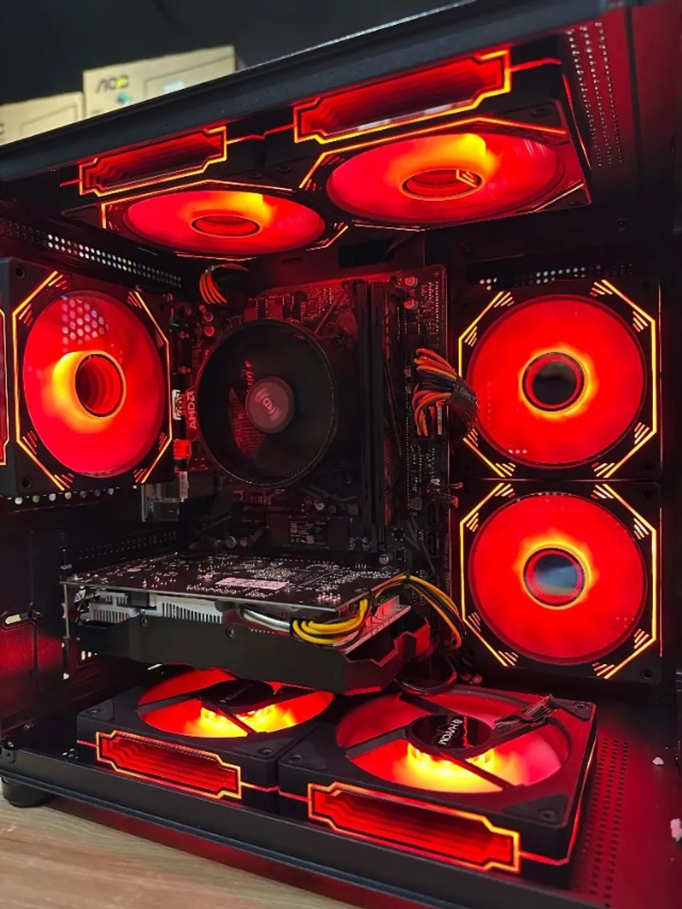 Pc Gamer ryzen 5 5500 + RX580 8gb / 16GB 3200mhz - Pronta entrega (Loja Física) - Foto 5