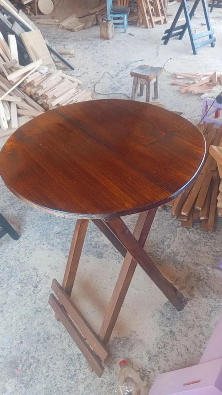 Mesa dobrável de madeira - Foto 2