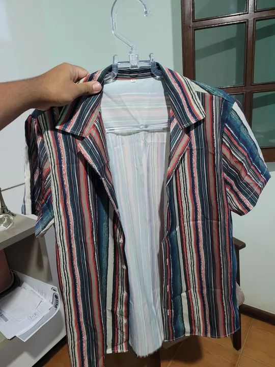 Camisa listrada masculina - Foto 2