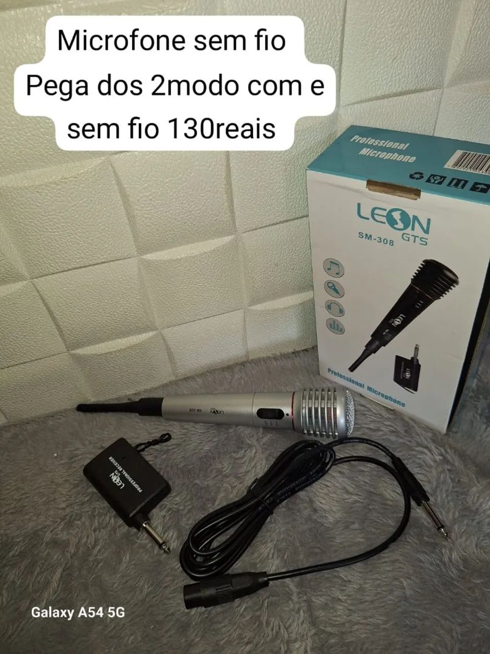 Microfone Sem Fio Leon GTS SM-308 - Foto 5