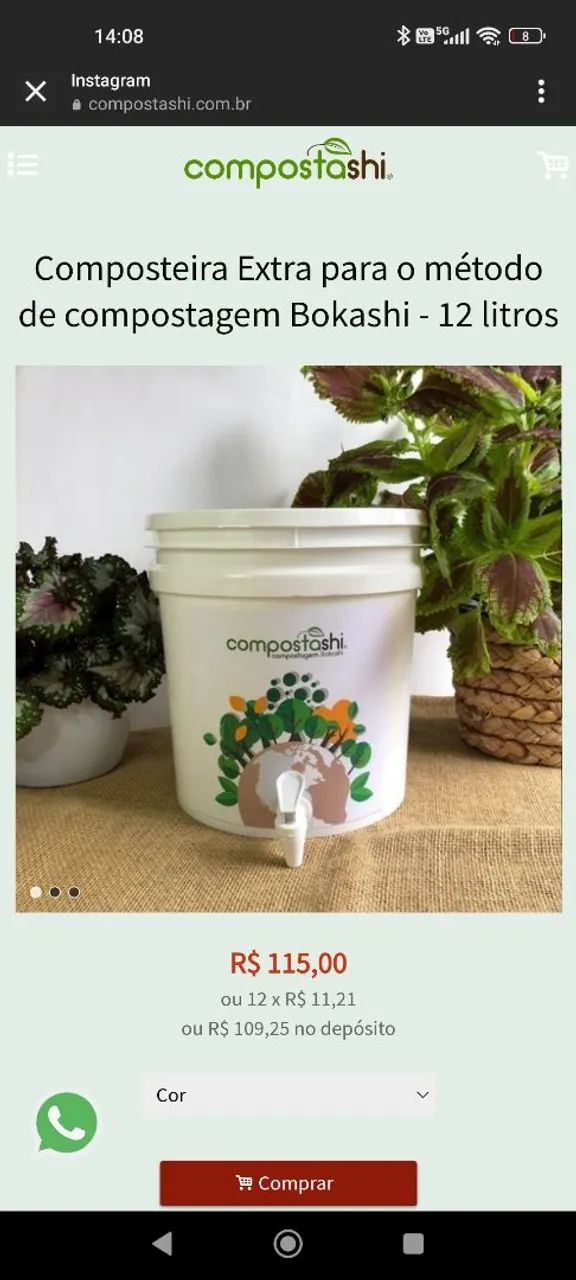 Composteira Bokashi 12 Litros