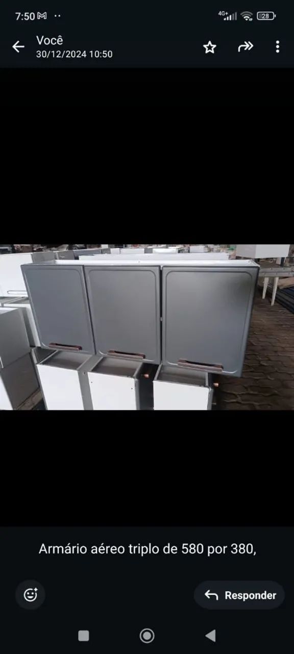 Armário aéreo de aço Bertolini 3 portas - Foto 2