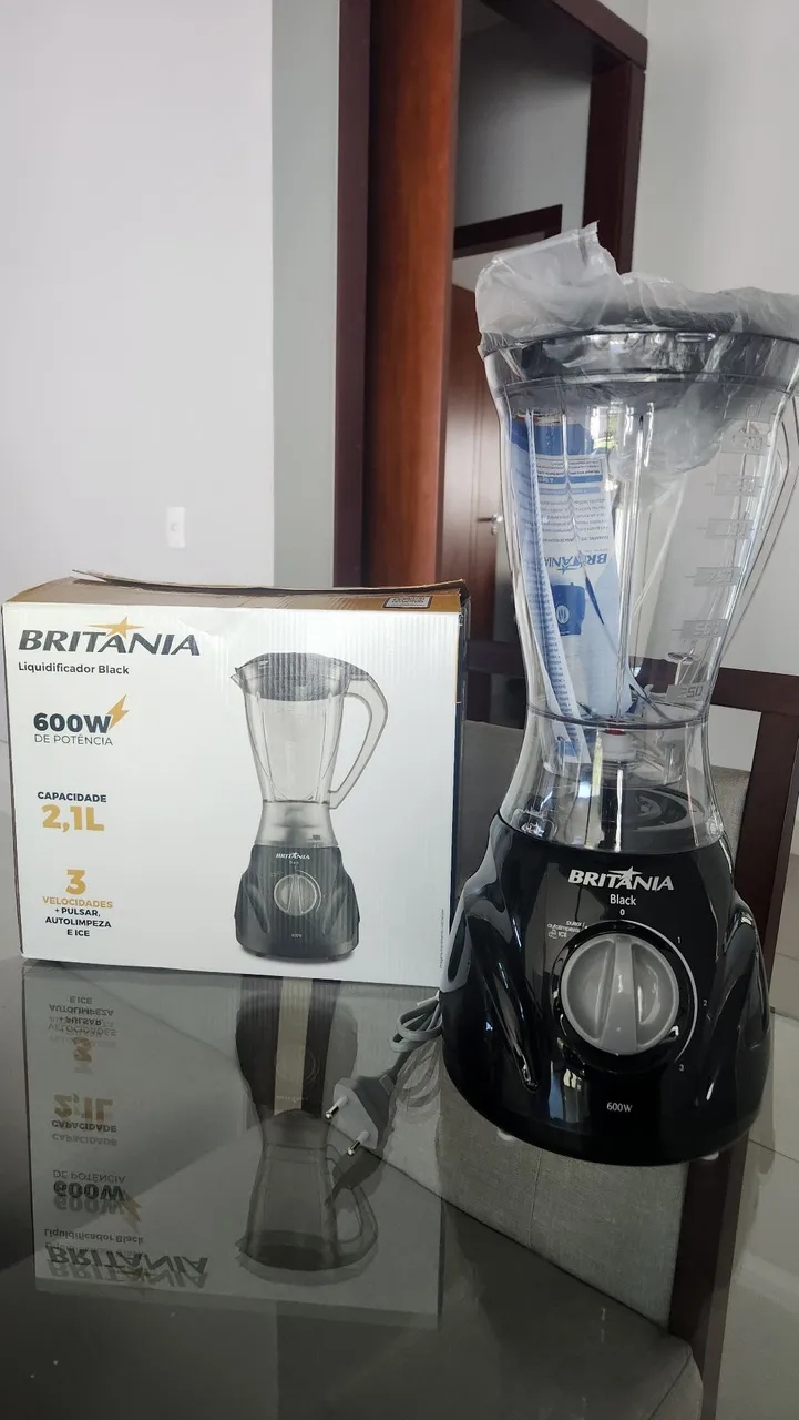 Liquidificador Britânia Black 600W - Novo na Caixa
