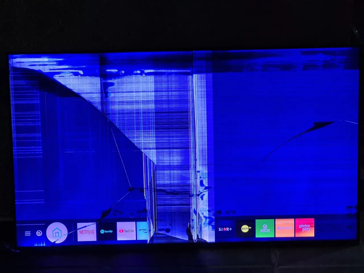 TV Samsung 55 polegadas com tela quebrada - Foto 5