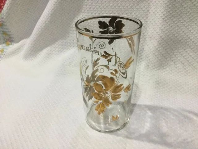 Copo Cristal Com Detalhes Em Ouro A Querida Mamãe Anos 30 - Foto 5