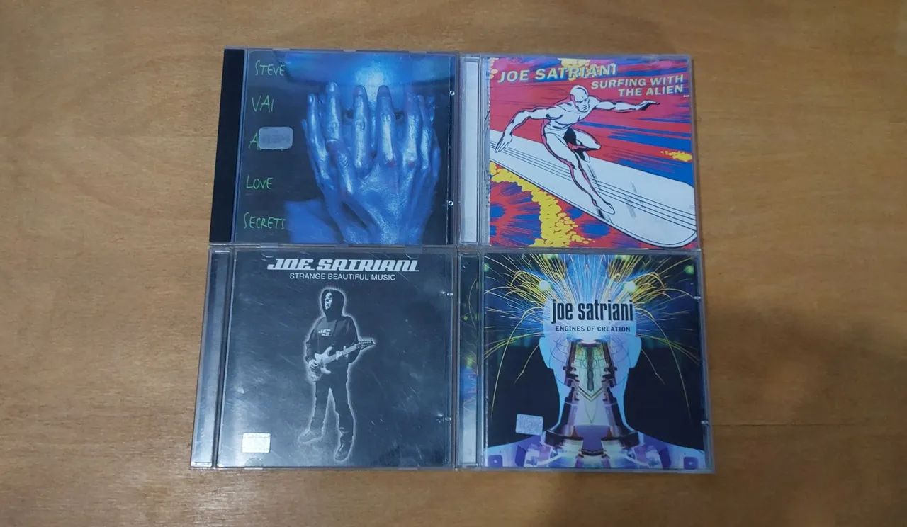 4 CDs Joe Satriani e Steve Vai - originais 