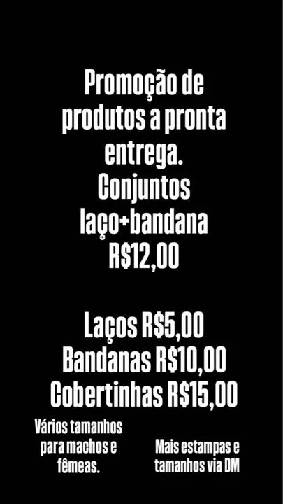 Laços, Bandanas e Conjuntos para Aquários