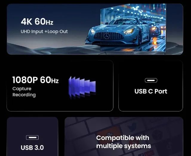 Placa De Captura Ugreen Cm630 Hdmi Usb-c 1080p60 - Foto 2