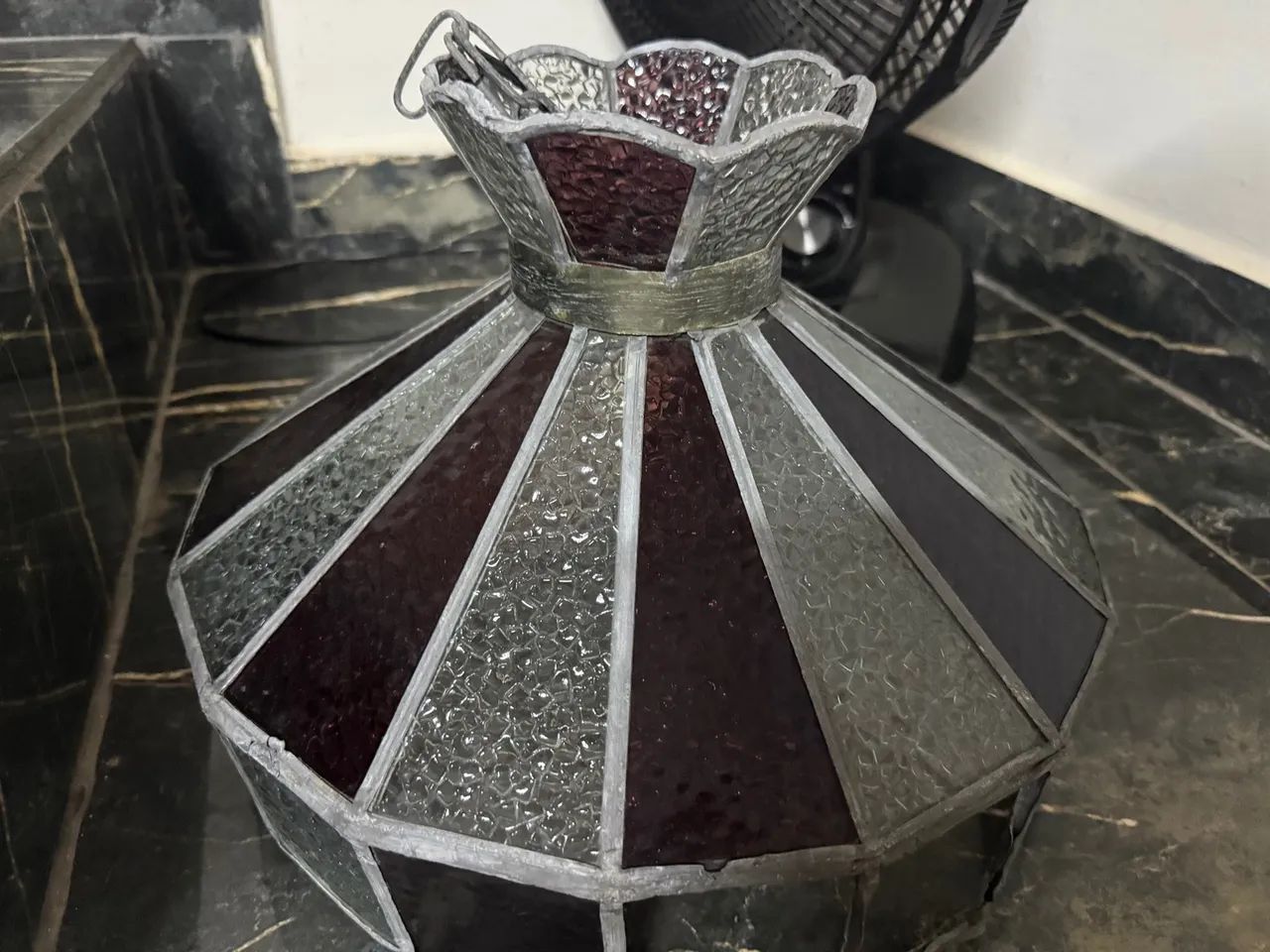 Lustre de vidro e estanho - Foto 2