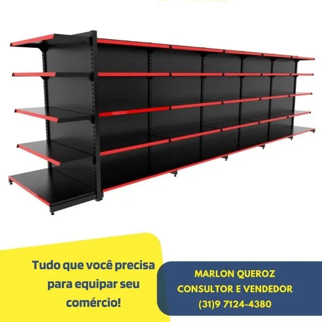 Gondola de Centro Preta Polar 1,70M de Altura
