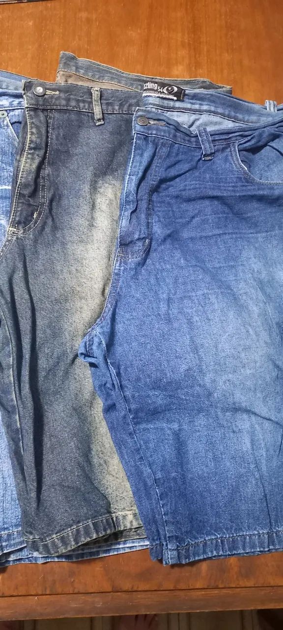 BERMUDAS Jeans Masculinas 4 PECAS Tamanho 54