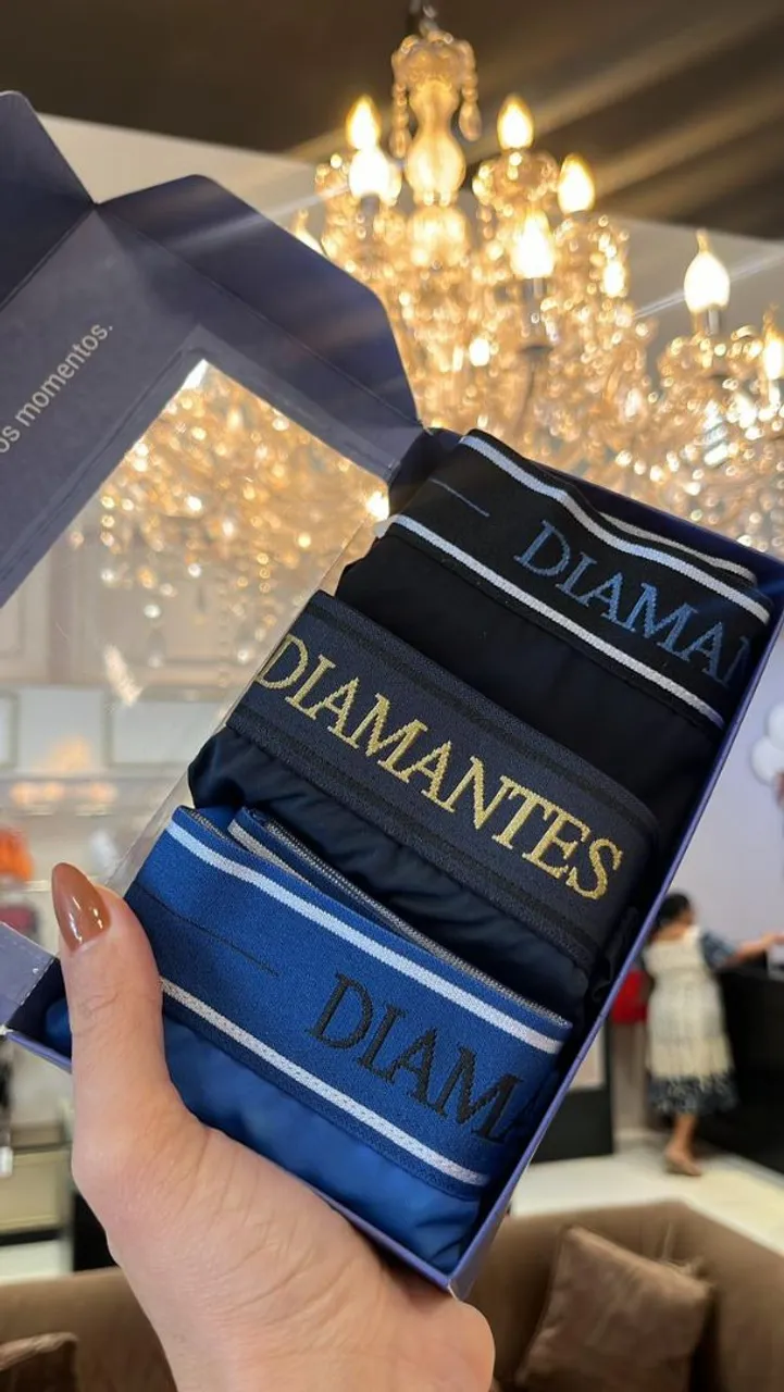 Cuecas Diamantes - Pack com 3 peças