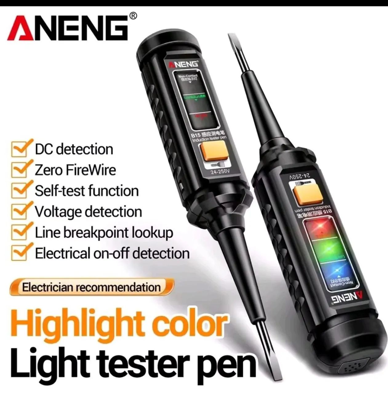 Caneta Teste de Tensão ANENG B15 - Detecção e Segurança