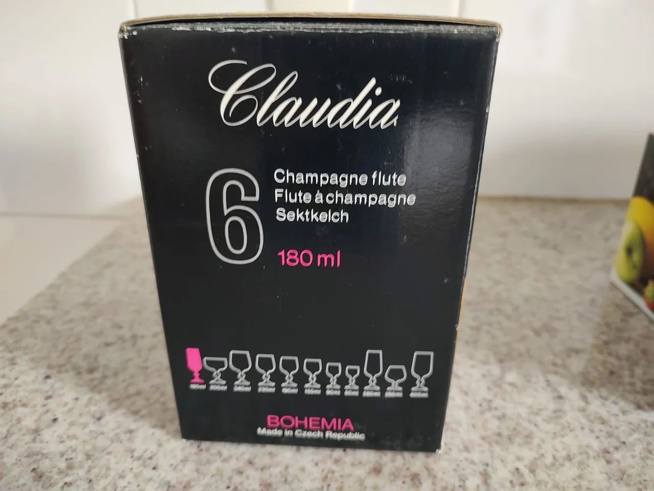 Jogo de 6 taças de champanhe de cristal modelo Claudia na caixa - Foto 3