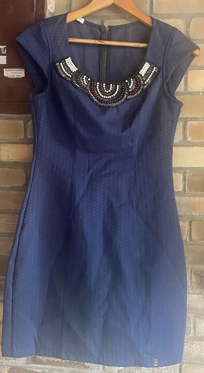 Vestido clássico Azul marinho  - Foto 2