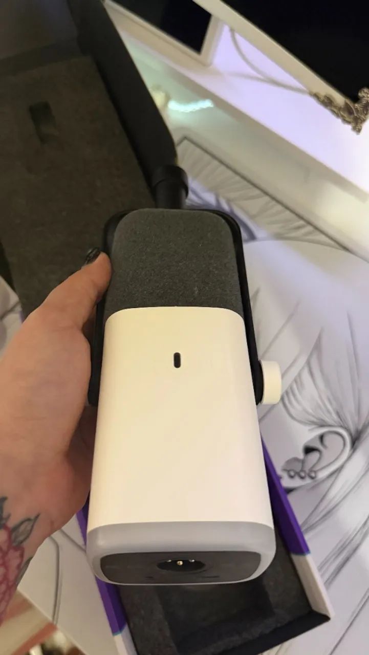 Microfone Dinâmico Fifine AMPLIGAME AM8 XLR USB-C=Branco - Foto 2