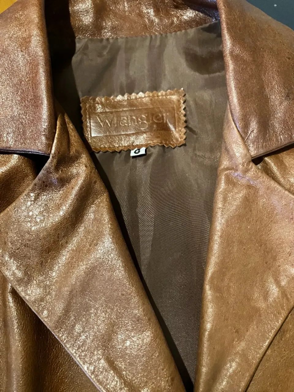 casaco de couro impecável , marca Wrangler - Foto 3