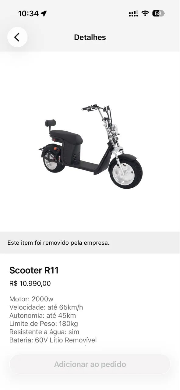 Scooter elétrica 