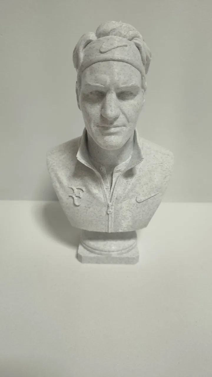 Busto Federer - Impressão 3D - 18cm
