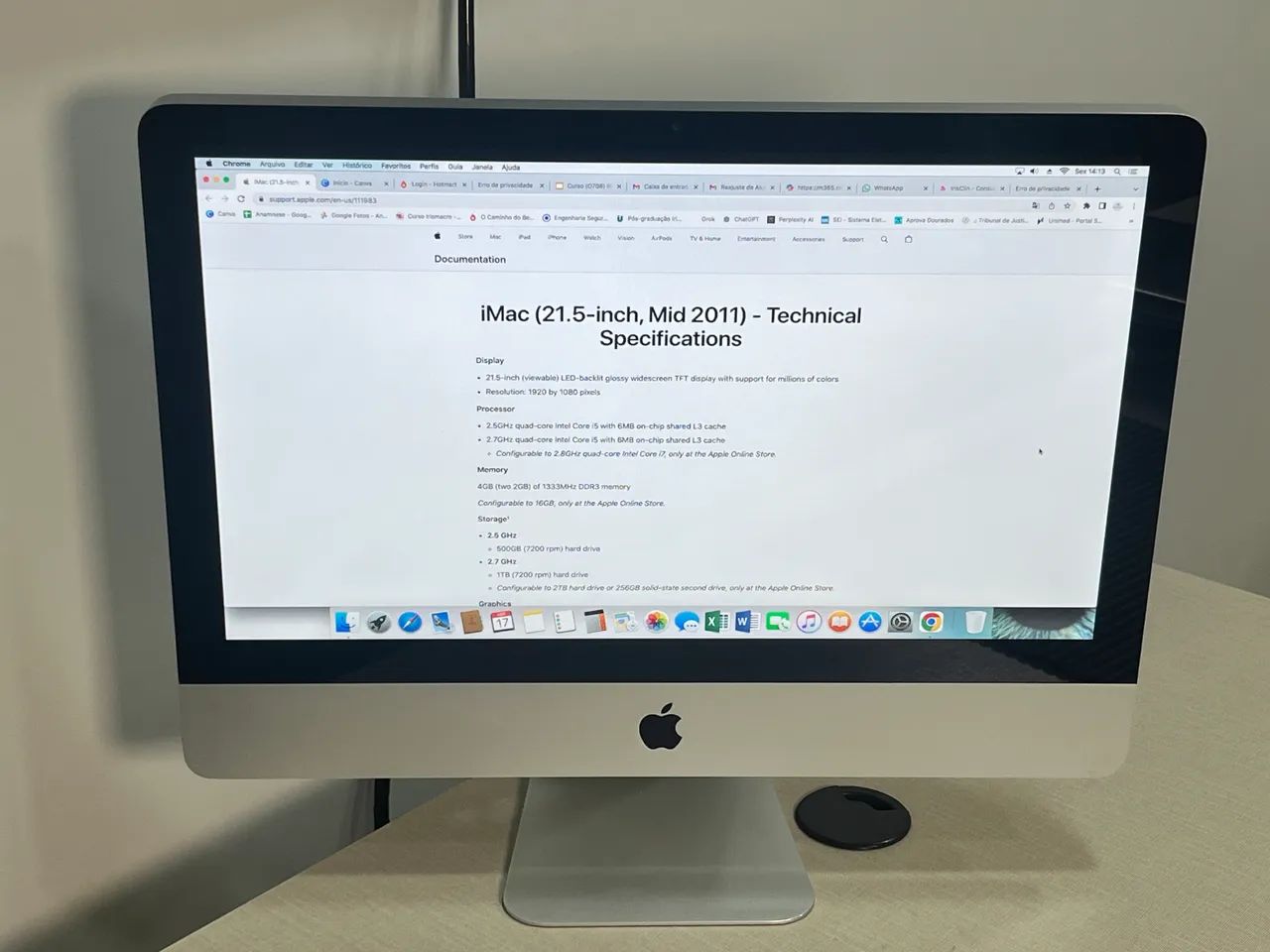 iMac 2011 21.5型 i7 3.5 SSD512 16GB Win10 Apple iMac 2011 - Intel Core I5 - 8Gb Ram - 256Gb SSD - Tela 21'5