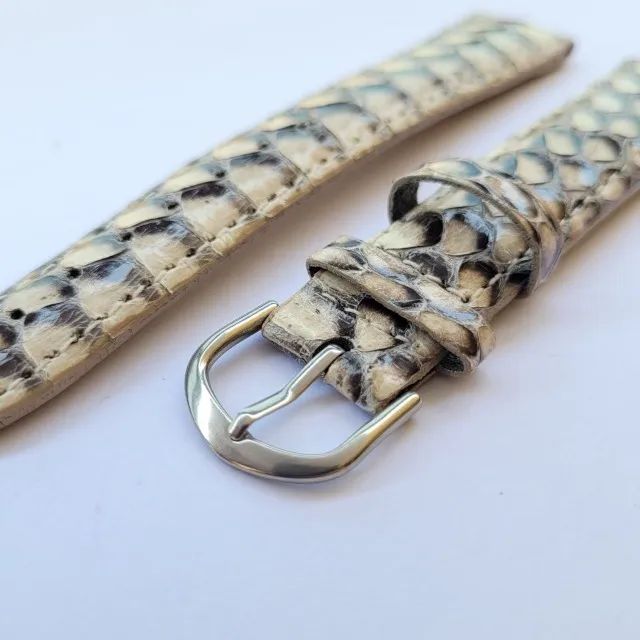 Pulseira De Relógio Chainon 18mm Couro De Crocodilo Vintage - Foto 5
