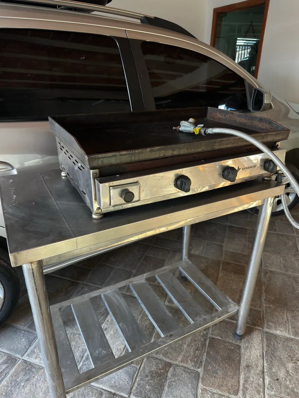Chapa profissional com mesa inox - Foto 2