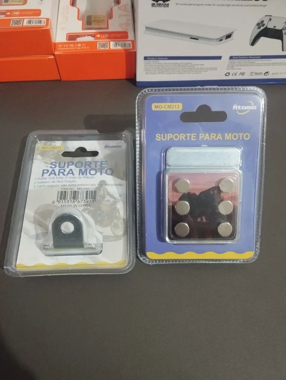 Suporte de celular magnético para moto 6 imãs - Foto 2