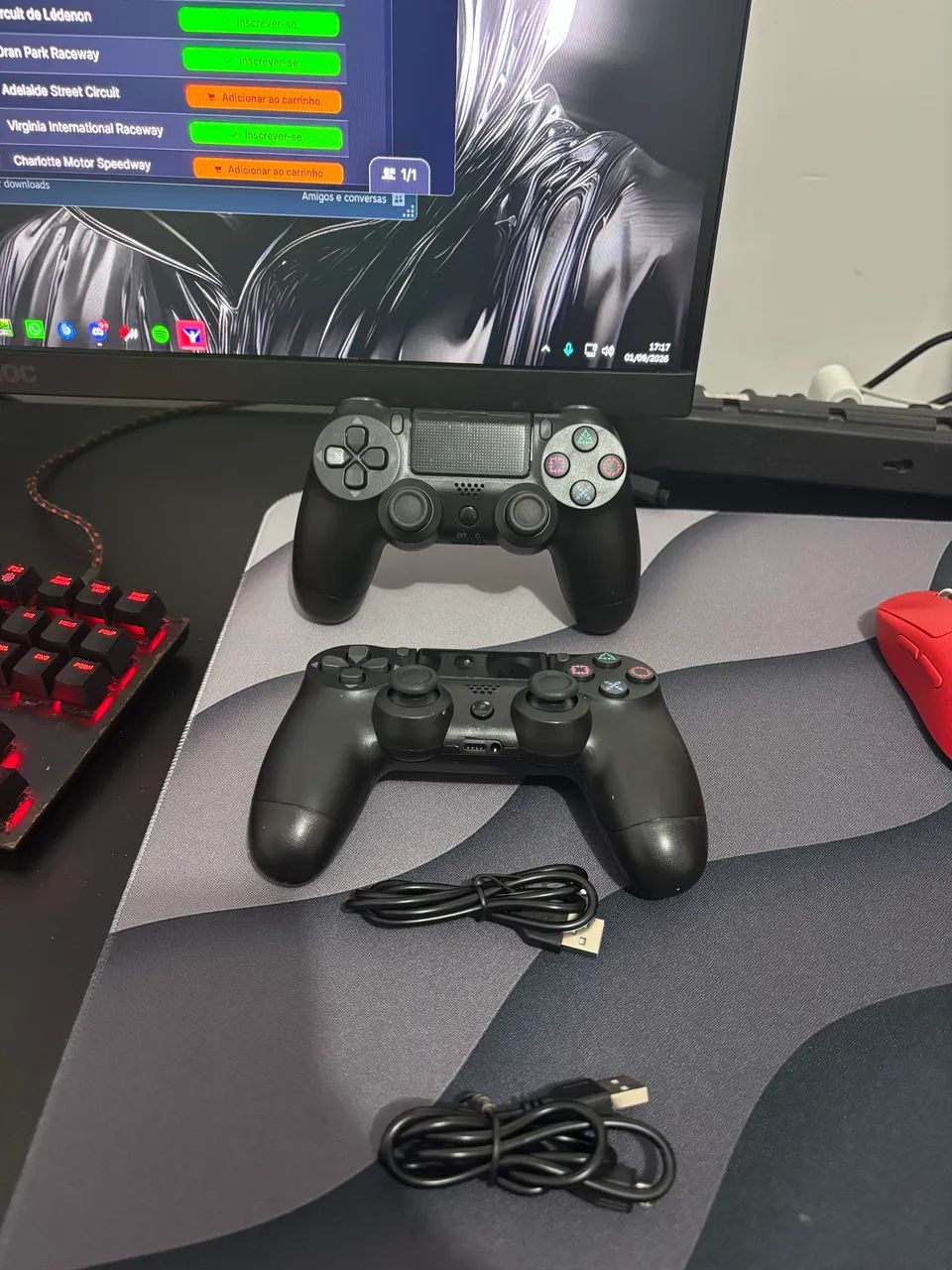 2 CONTROLES WIRELESS PS3/PS4/PC/CELULAR - Foto 2