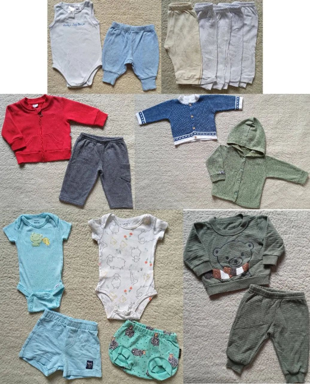Lindo Lote de Roupas Para Bebê Menino - Tam: 1/4 Meses - Foto 4
