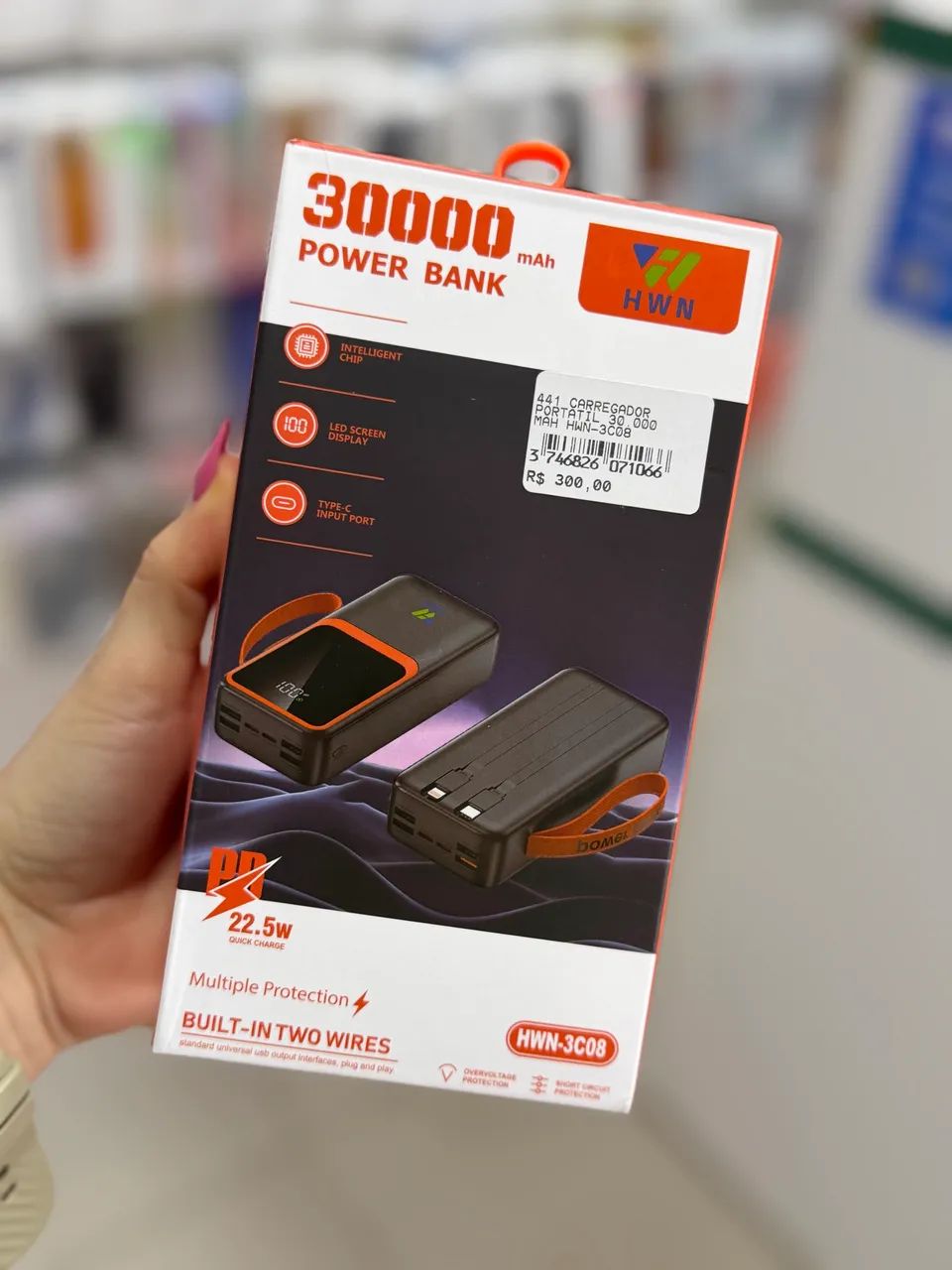Carregador portátil de 30.000 mah de alta qualidade 