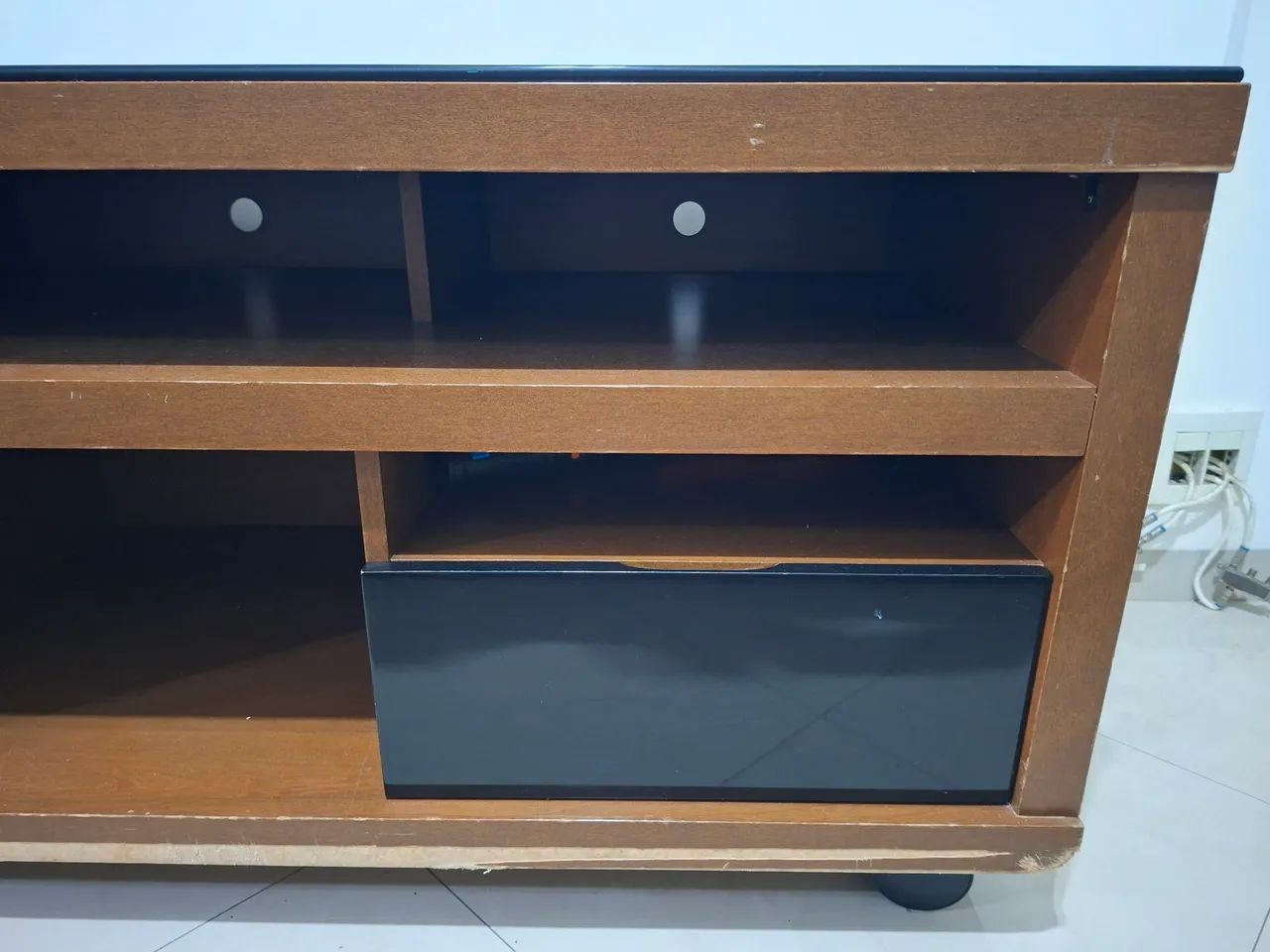 Rack Estante com Vidro Preto - Foto 4