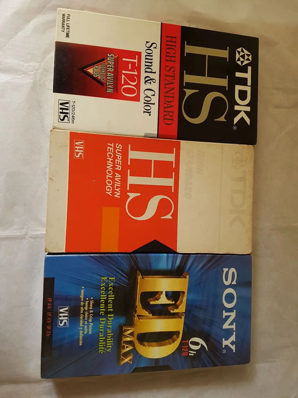 3 fitas de vídeo vhs