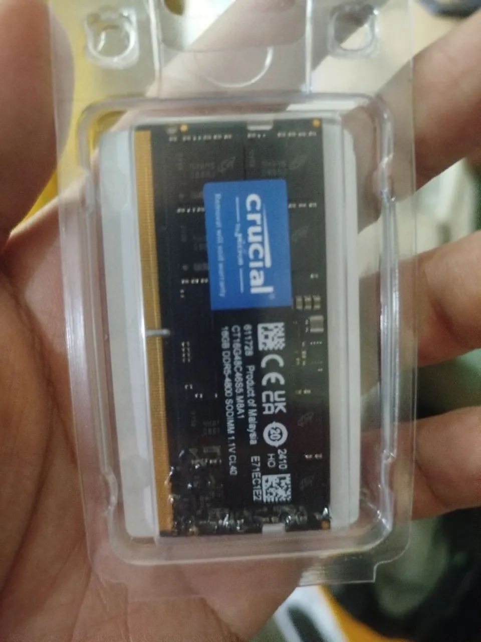 Memória 16GB DDR5 Crucial 4800MHz SODIMM. - Memória RAM - Conjunto
