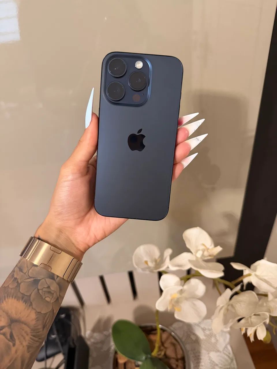 iPhone 15 Pro 256gb Titânio Azul  - Foto 3