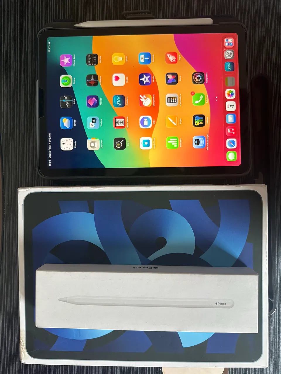 iPad Air 5 64GB Lilás + Apple Pencil 2ª geração ? - Tablets e E