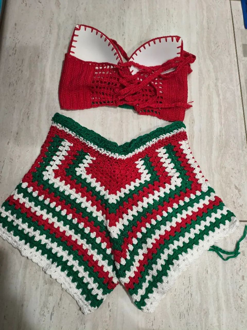 Conjunto crochê P - Foto 2