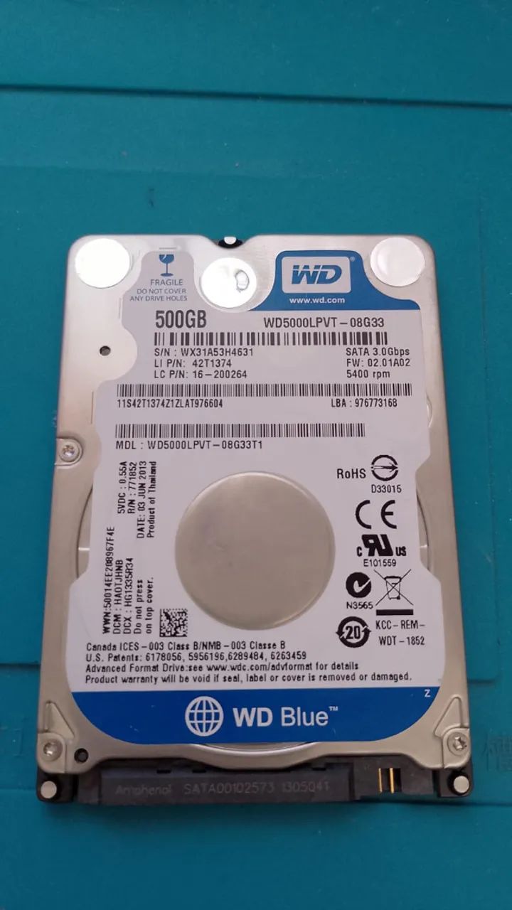 HD NOTEBOOK 500GB 