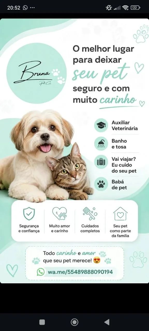 Baba, Hospedagem individual e Estética Animal 