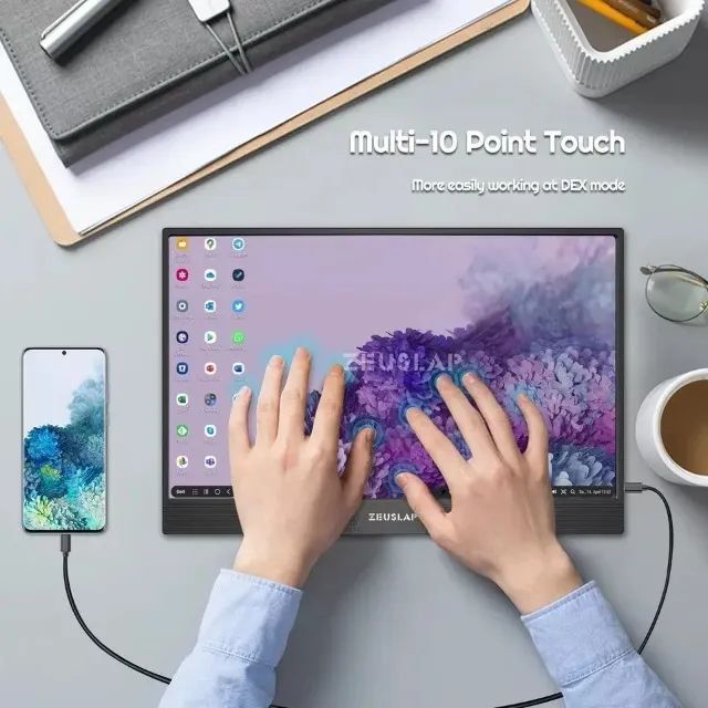 Monitor Gamer Zeuslap Z15st Touch Screen Led 15.6 - Foto 3