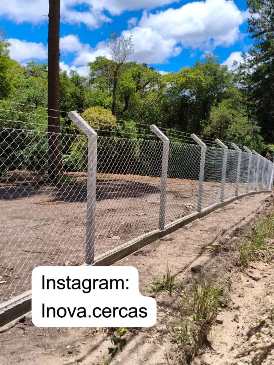 Palanque alambrado curvo para cerca