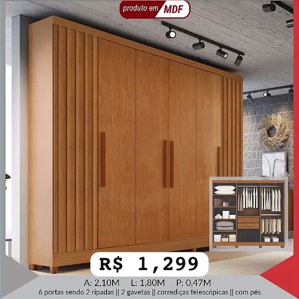 Guarda Roupa MDF - Promoção  - Foto 2