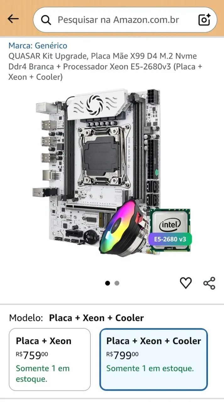 Kit Xeon (Processador, Placa-Mãe e Cooler) - Foto 4
