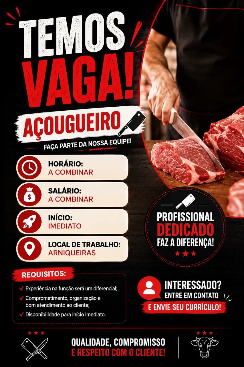 Vaga para Açougueiro