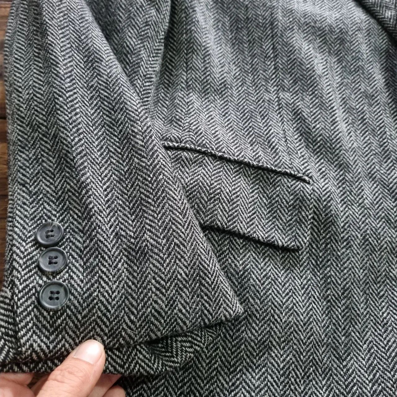 Blazer víntage  em lã  G - Foto 2
