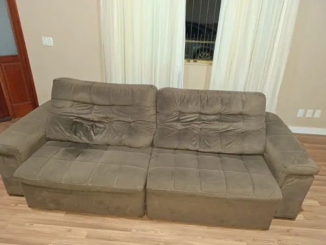 Sofá Retrátil/reclinável 2,80m Cinza   - Foto 3