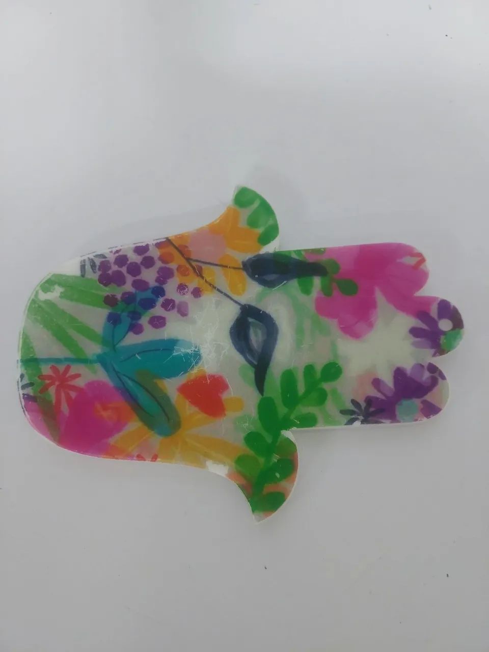 Hamsa colorida em acrilico para enfeite e proteção  - Foto 4