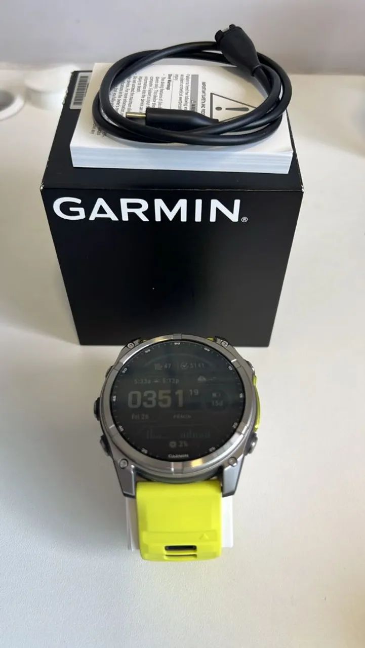 Relógio Garmin Fenix 8 51mm Solar Safira- c/ Nota Fiscal - Usado