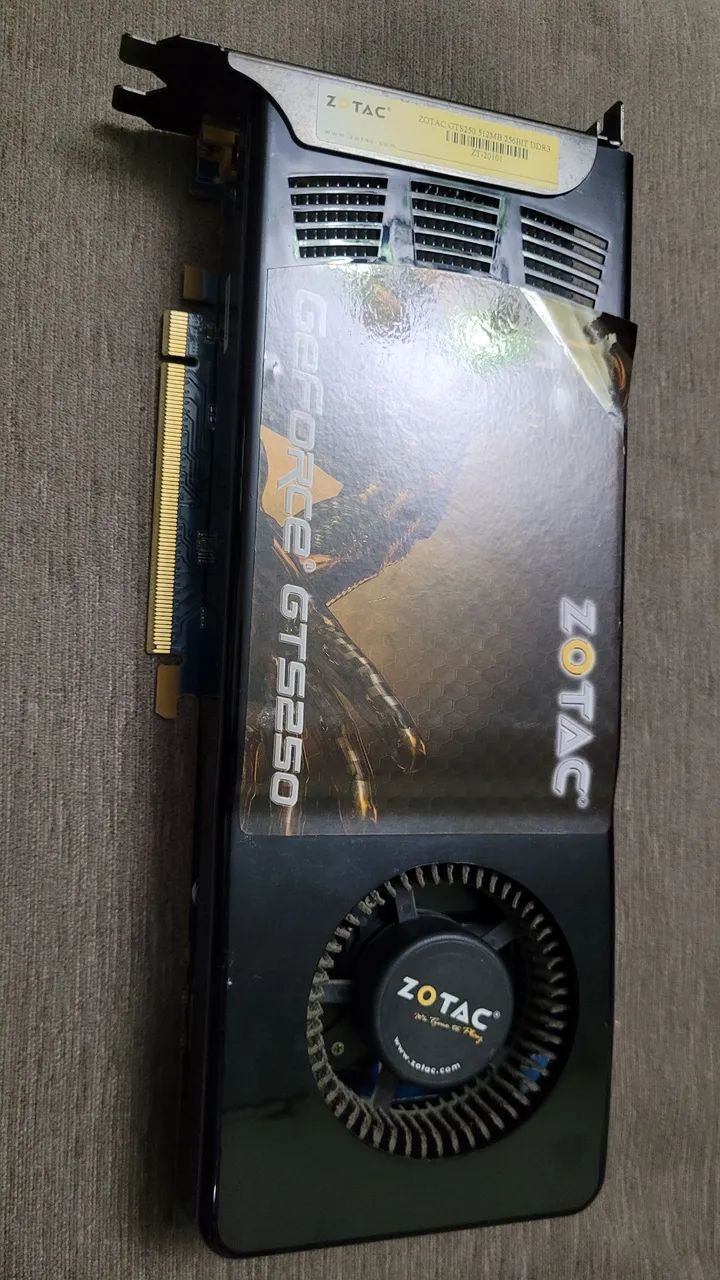 Placa de video gts250 512mb 256bits com defeito 