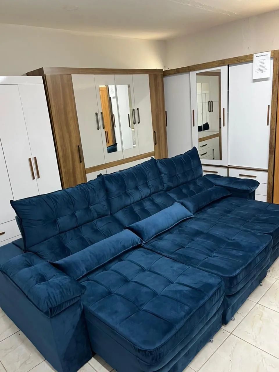 SOFÁ RETRÁTIL E RECLINÁVEL 3 LUGARES MÓDULOS DE (2.90MT) - Foto 4